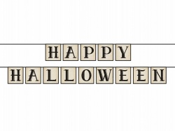 Girlanda Halloween - černo-bílá