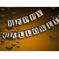 Girlanda Halloween - černo-bílá