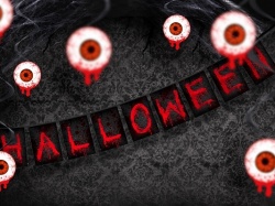 Girlanda Halloween - černo-červená