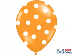 Balónek s puntíky - průhledný oranžový