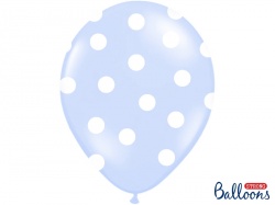 Balónek s puntíky - světle modrý