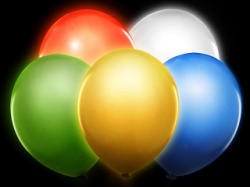 Svítící balónky - různé barvy 5ks 